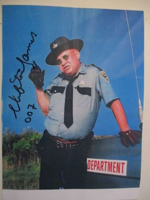 AUTOGRAPHED SIGNED - CLIFTON JAMES - A4 - 007 JAMES BOND