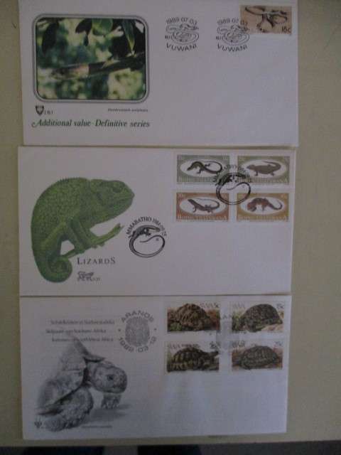 3 FIRST DAY COVERS - REPTILES