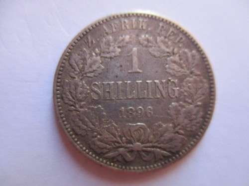 SOUTH AFRICA   -  LOVELY PAUL KRUGER 1 SHILLING 1896