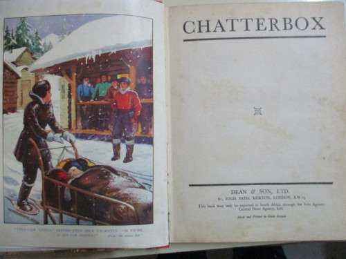 LOVELY HARD COVER CHATTERBOX BOOK AROUND ABOUT THE 1940`S