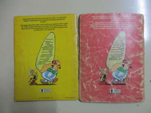 LOVELY 2 ASTERIX PAPER BACK TYPE COMICS - ASTERIX AND THE SOOTHSAYER  AND GREAT CROSSING