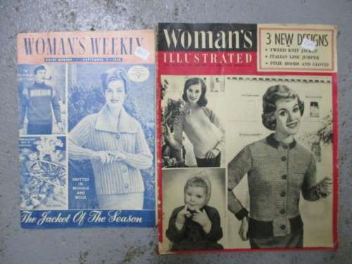 VINTAGE - WOMAN``S ILLUSTRATED 1958 AND  WOMANS WEEKLY 1959