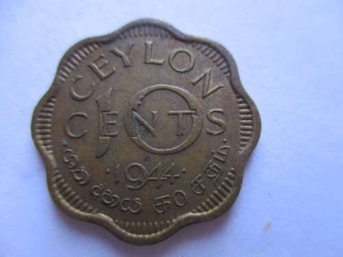 CEYLON  -  LOVELY CEYLON 10c  1944 coin