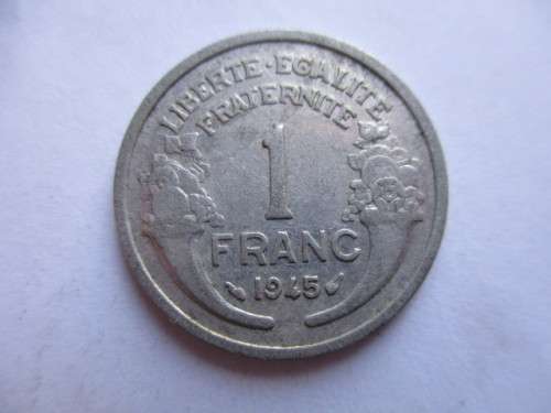 FRANCE -  1 FRANC 1945 AND 2 FRANC 1948