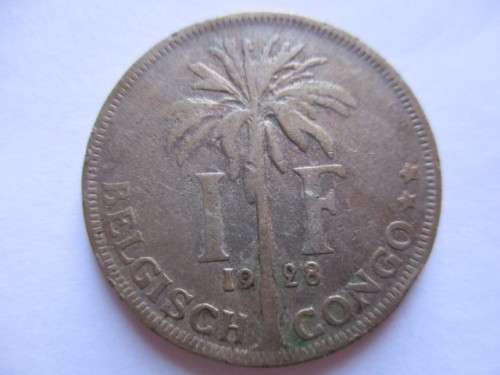 BELGIAN CONGO 1 FRANC 1928