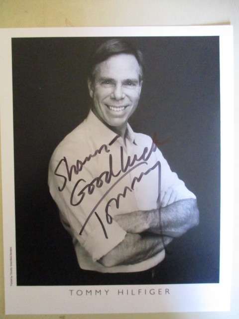 AUTOGRAPHED / SIGNED - TOMMY HILFIGER - DESIGNER - A4 SIZE