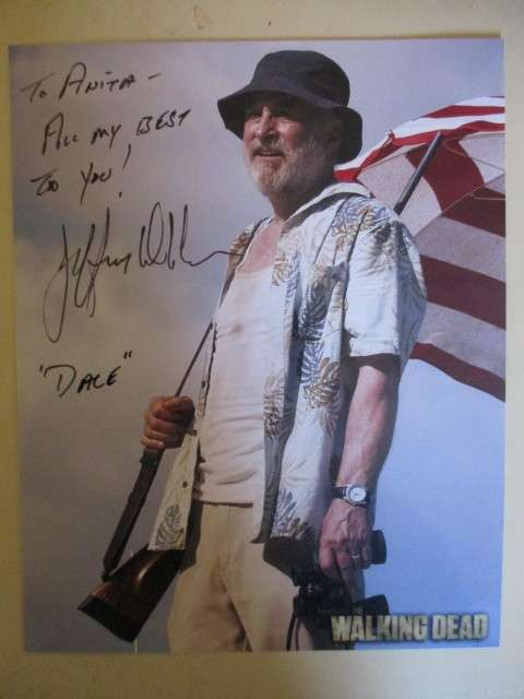 AUTOGRAPHED / SIGNED - JEFFREY DE MUNN - DALE - THE WALKING DEAD - A4 SIZE