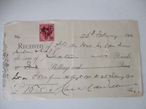 SIGNED CHEQUE BY LORD CHARLES PERCY DE VILLIERS 1871-1934