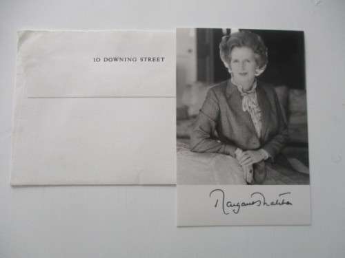 AUTOGRAPHED SIGNED / MARGARET THATCHER FORMER PM OF ENGLAND