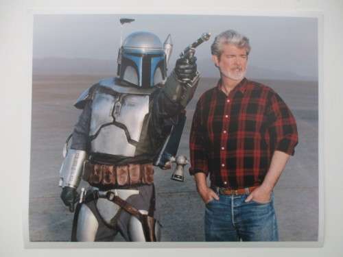 A4 SIZE PHOTOGRAPH - GEORGE LUCAS - PRODUCER OF  - STAR WARS