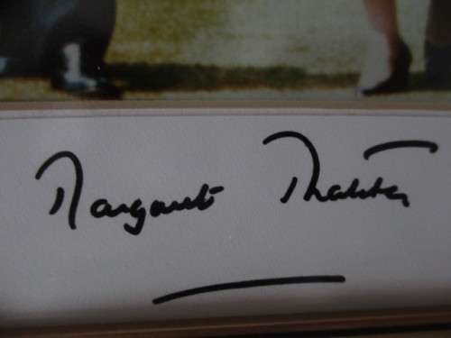 AUTOGRAPHED / SIGNED PRESIDENT  DE KLERK AND MARGARET THATCHER FRAMED