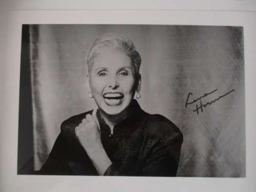 AUTOGRAPHED SIGNED - LENA HORN FAMOUS SINGER  BIT BIGGER THAN POST CARD