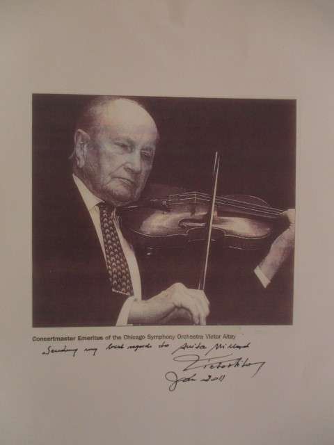 AUTOGRAPHED SIGNED - VICTOR ALTAY - FAMOUS VIOLINIST - A4 SIZE