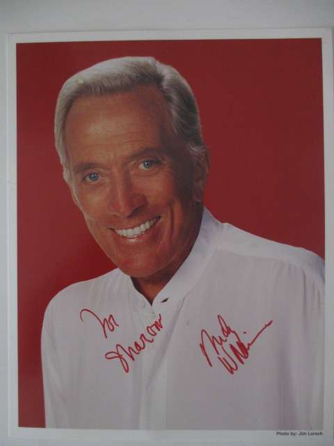 AUTOGRAPHED SIGNED - SINGER ANDY WILLIAMS A4 SIZE