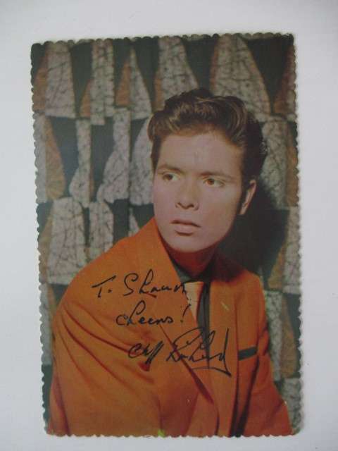AUTOGRAPHED SIGNED - CLIFF RICHARD POSTCARD SIZE