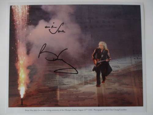 AUTOGRAPHED SIGNED - ""BRIAN MAY"""" - "" QUEEN"" - A4 SIZE