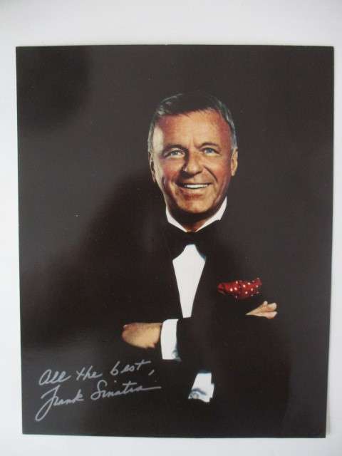 PRINTED AUTOGRAPH - FRANK  SINATRE A4