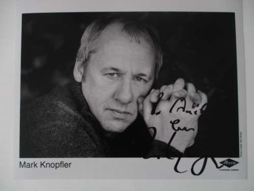 AUTOGRAPHED / SIGNED - MARK KNOPFLER - DIRE STRAITS A4