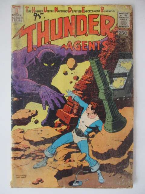 TOWER ACTION SERIES COMICS - THUNDER  AGENTS  NO. 10    1966