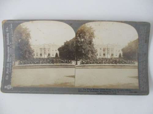 VICTORIAN STEREOSCOPE CARD THE WHITE HOUSE