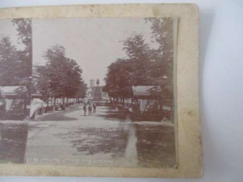 VICTORIAN - STEREOSCOPE CARD - BERLIN UNTER DEN LINDEN 1800`S