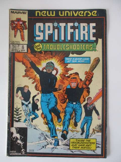 MARVEL COMICS - NEW UNIVERSE SPITFIRE -  VOL. 1 NO. 6 1987