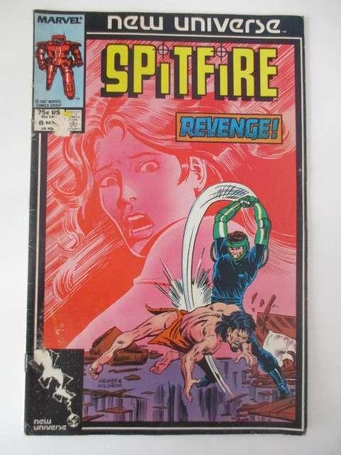 MARVEL COMICS -  NEW UNIVERSE SPITFIRE -  VOL. 1  NO. 8  1987