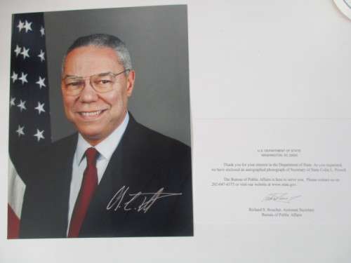 AUTOGRAPHED SIGNED / - SECRETARY OF STATE COLIN L. POWELL