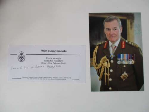 AUTOGRAPHED SIGNED -  CHIEF OF THE DEFENCE STAFF OF BRITISH ARMED FORCES