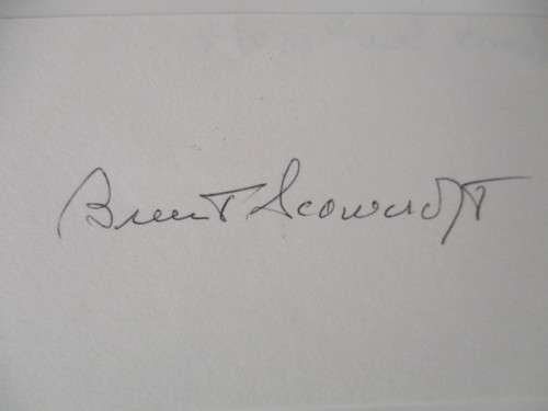 AUTOGRAPHED / SIGNED - BRENT SCOWCROFT  - U.S.A NATIONAL SECUIRITY ADVISOR  A4