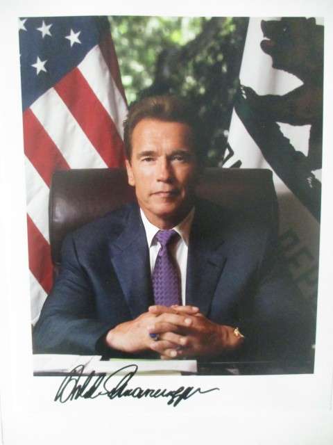 PRINTED AUTOGRAPH - ARNOLD SCHWARZENEGGER GOVERNOR A4 SIZE