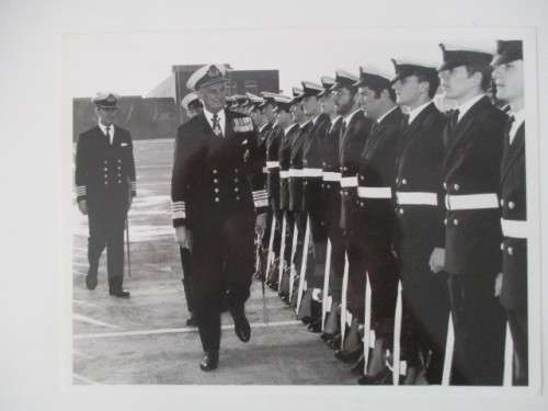 PHOTOGRAPH OF ADMIRAL SIR WILLIAM PILLAR LIEUTENANT GOVERNOR OF JERSEY AND  LETTER
