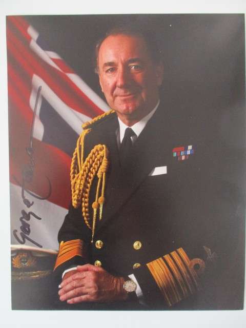 AUTOGRAPHED SIGNED / ADMIRAL SIR GEORGE ZAMBELLAS AND LETTER A4