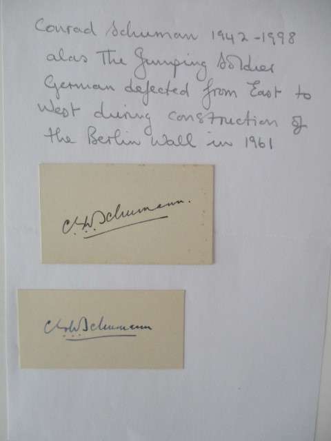AUTOGRAPHED / SIGNED - CONRAD SCHUMAN 1942-1998 THE JUMPING SOLDIER