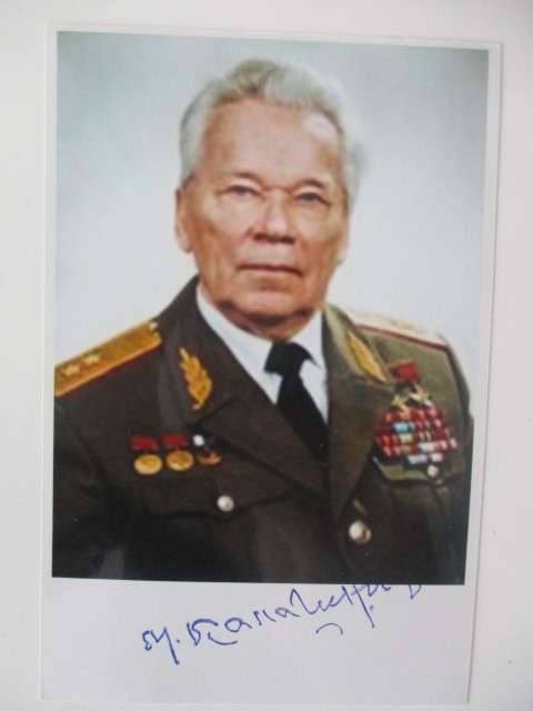 AUTOGRAPHED / SIGNED - GENERAL  MIKHAIL KALASHNIKOV INVENTOR OF THE AK-47