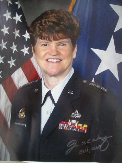 AUTOGRAPHED / SIGNED - GENERAL USAF COMMANDER JANET C. WOLFENBARGER A4