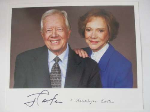 AUTOGRAPHED / SIGNED -  USA PRESIDENT - JIMMY CARTER AND ROSALYN CARTER PRESIDENT  A4