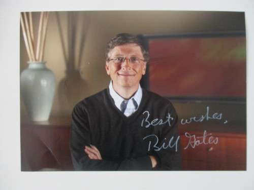 AUTOGRAPHED / SIGNED - BILL GATES - CEO MICROSOFT