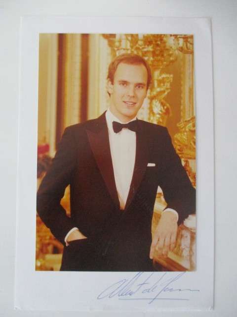 AUTOGRAPHED SIGNED -PRINCE ALBERT OF MONACO