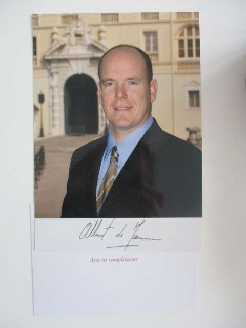 AUTOGRAPHED / SIGNED - PRINCE ALBERT OF MONACO