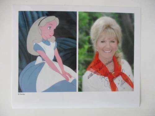 AUTOGRAPHED SIGNED - VOICE ACTOR - ALICE IN WONDERLAND - KATHRYN BEAUMONT  A4
