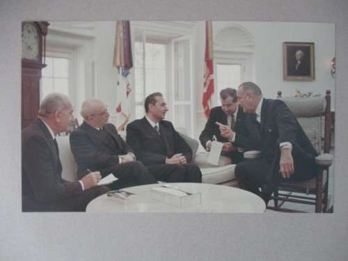 PHOTOGRAPH -  PRESIDENT LYNDON JOHNSON WITH PRIME MINISTER ALDO MORO