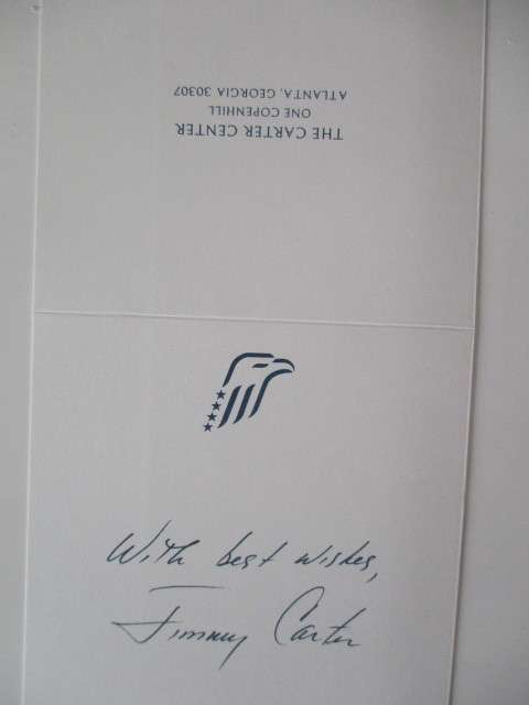 PRINTED AUTOGRAPH -  PRESIDENT JIMMY CARTER AND MRS CARTER THANK YOU NOTES