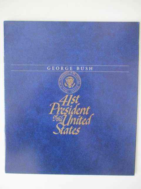 PRINTED AUTOGRAPH - GEORGE BUSH  - AND FREE BOOKLET A4 SIZE