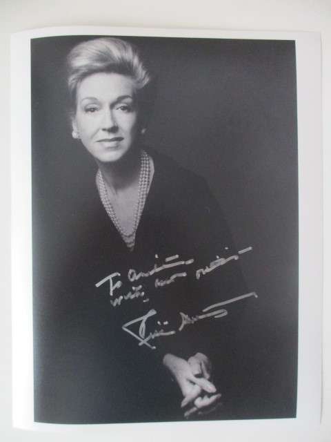AUTOGRAPHED / SIGNED - RISE STEVENS - OPERA SINGER AND ACTOR - A4 SIZE