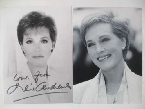 PRINTED AUTOGRAPH AND FREE PHOTOGRAPH JULIE ANDREWS - MARY POPPINS X 2