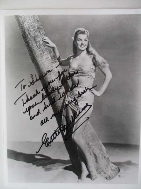 AUTOGRAPHED/SIGNED - ESTHER WILLIAMS -  MILLION DOLLAR MERMAID - A4 SIZE