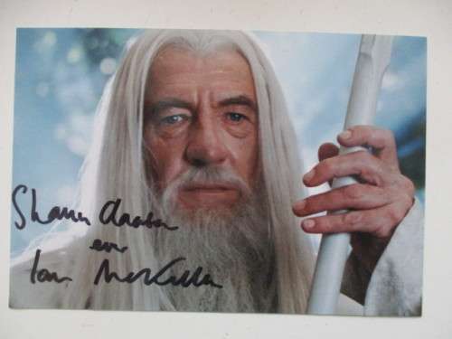 AUTOGRAPHED / SIGNED - IAN MC KELLEN - LORD OF THE RINGS