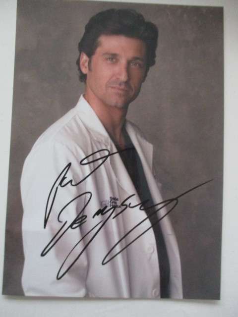 PRINTED AUTOGRAPH - PATRICK DEMPSEY - GREYS ANATOMY