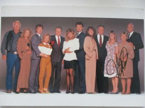 PRINTED AUTOGRAPH - HOWARD KEEL - CAST OF DALLAS -
